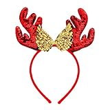 Bicolor Christmas Headband for Women Xmas Antlers Headwear Accessories-Deer Angel Wings Santa Claus Caps Snowflake Headbands Decorations for Festival Holiday Party Cosplay (Angel wings)