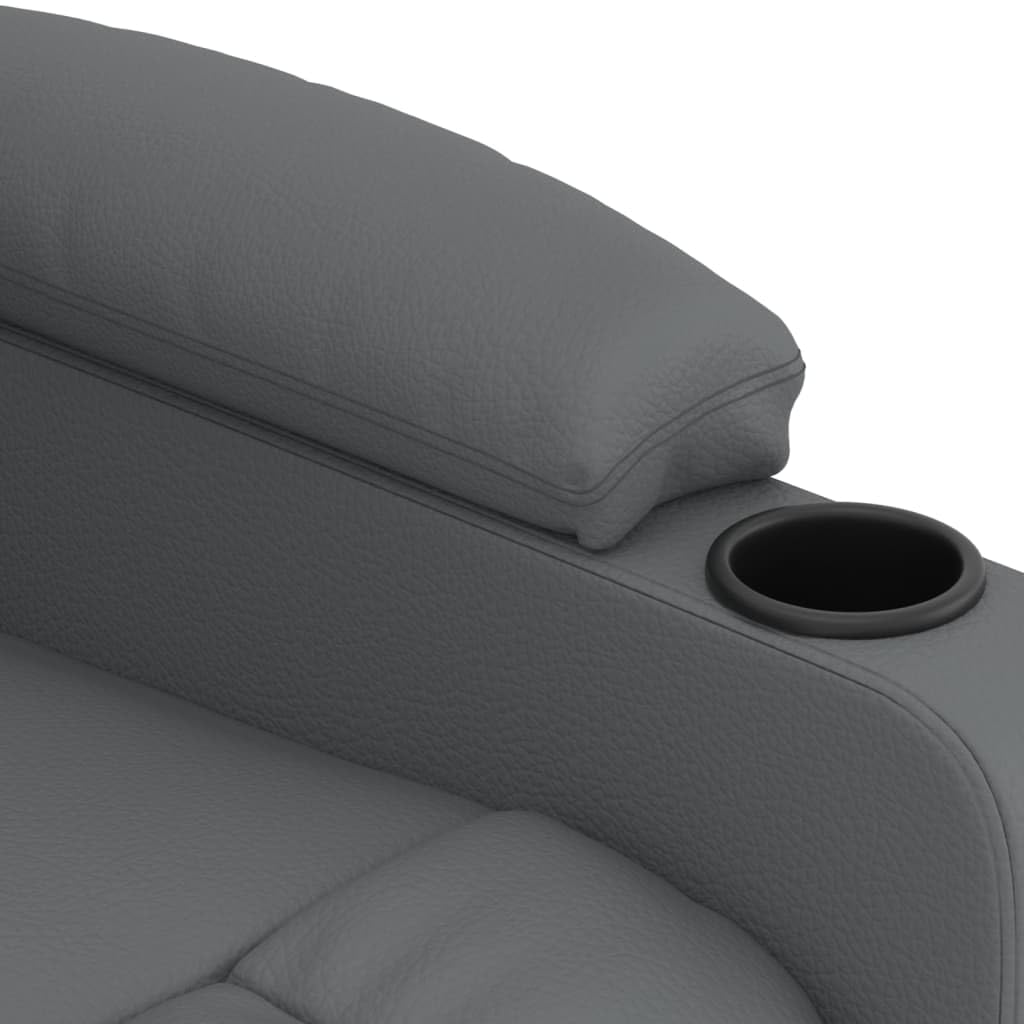 Sillón reclinable eléctrico, Sillon Relax Reclinable, Butaca Reclinable, Sillon Lactancia, Hogar Sillon Relax, Sofa Relax, Butaca Relax, Sillones Comodos, de Cuero sintético Gris