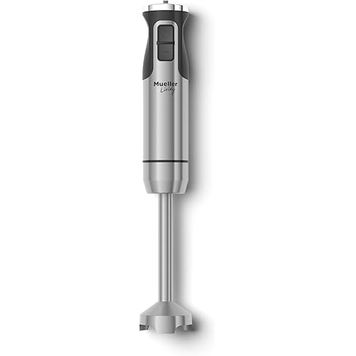 Mueller Immersion Blender Handheld - 8 Speed Stainless Steel Electric Hand Blender, Emulsion Blender Stick Kitchen Gadget with Turbo Mode