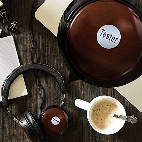 Hycodest 500 Stück silberne Testeraufkleber 20 mm runde kleine Punktetiketten Produktstcikers für Try Me Produkte, Silber