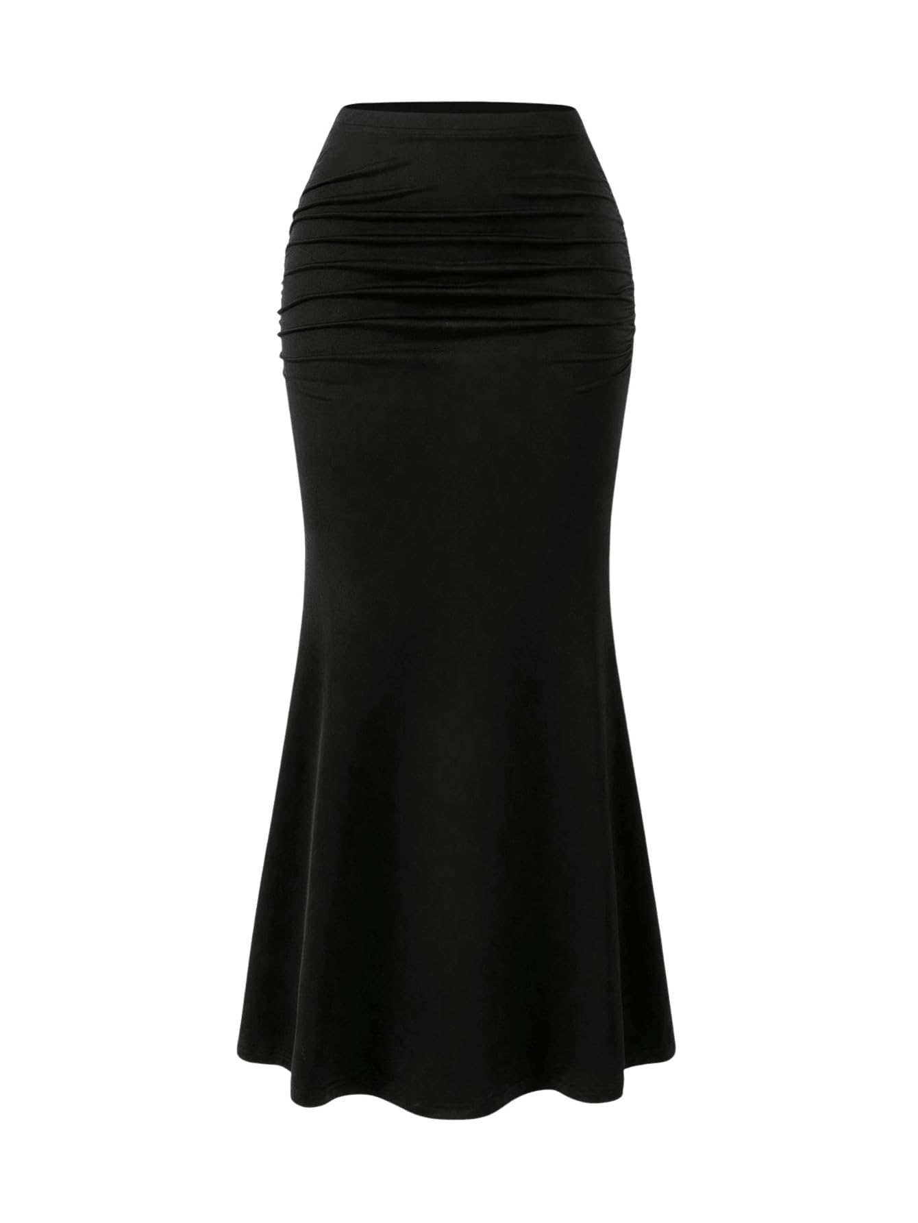 GORGLITTER Womens Low Rise Ruched Long Flowy Skirts Dressy Fall Bodycon Fishtail Business Casual Maxi Skirts 2025