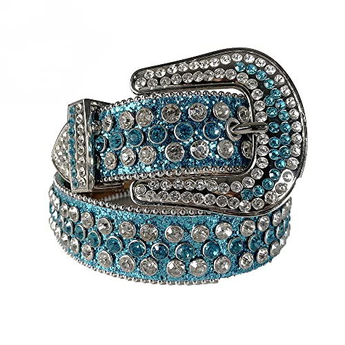 Men Women Rhinestone Belt Western Cowgirl Cowboy Bling Bling Studded Belt Female Leather Belts for Dress