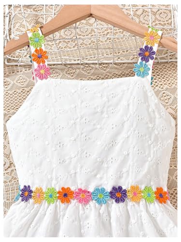 Verdusa Girl's Boho Cute Tank Summer Dress Sleeveless High Waisted A Line Ruffle Midi Dresses3