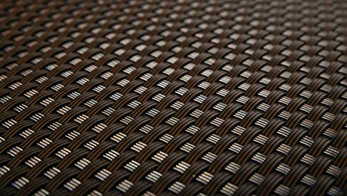 EXCOLO Rattan Balkon-Sichtschutz 90 cm Höhe, 100% Blickdicht, wetterfest & UV-beständig, 4mm dick, braun/Dunkelbraun, langlebige Balkonverkleidung, Windschutz, Terrassen-Sichtschutz, pflegeleicht