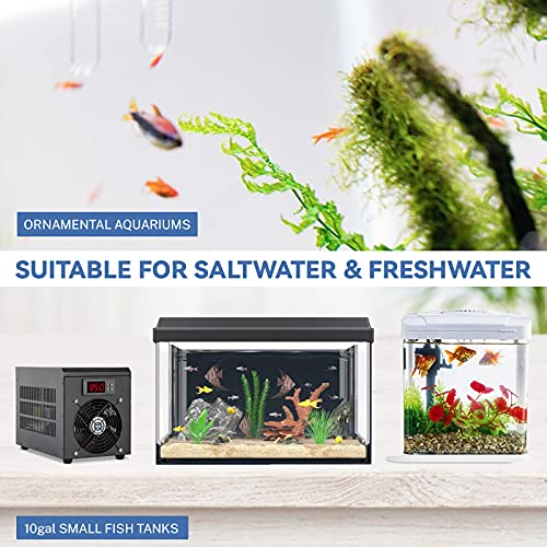 Poafamx 16gal Aquarium Chiller 60L Fish Tank Chiller Quiet Aquarium Cooler Unit ℉ Small Water Chiller with Pump Hose for Home Fish Crystal Shrimp Axolotl Jellyfish Coral Reef 110V - Thumbnail 7