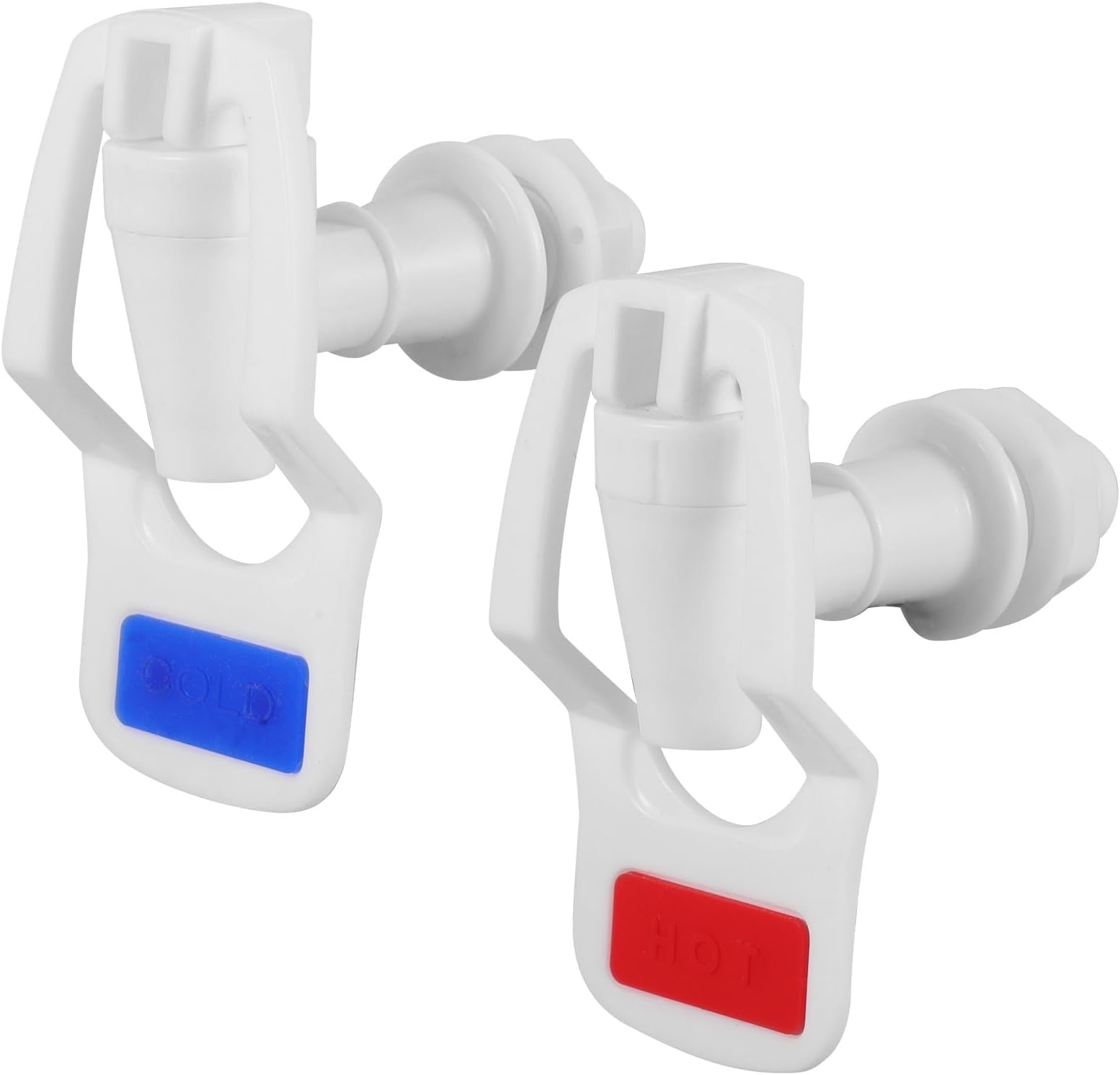– Water Cooler Spigot, Replacement Faucet for Beverage Dispenser, Blue Red Dual Color Lever Valve, Easy Install Spout for Car RV Travel, Leak-Proof Design, 2PCS