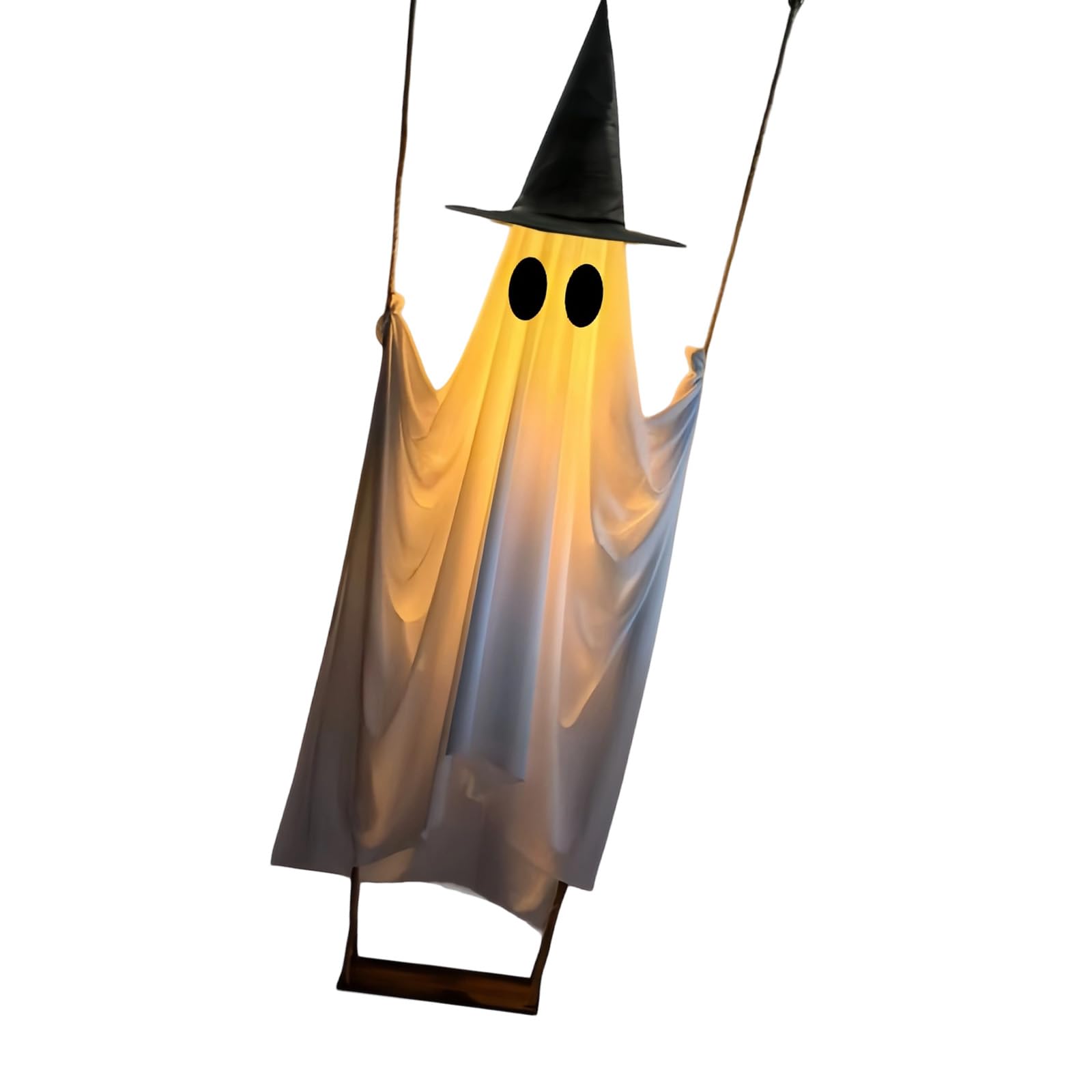 Pangboer A Entryway Halloween Swing Decoration, Lighted Seasonal Ccent Display With Polyester Cloth For Porch Nd Yard Decor Halloween Porch Decor Light Up Swing Decoration Yard Entryway Balcony Party Entrance
