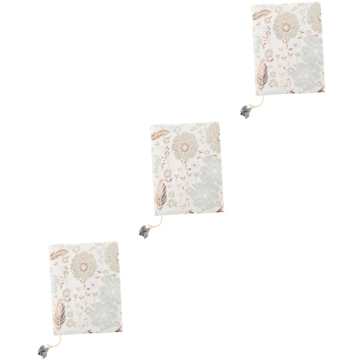 NUOBESTY 3stücke Chic Stoffbuchumschlag Für Notizbuch Handgefertigte Buchhülle Weichem Material Mit Hübschem Blumenmuster Schutz Für Ihre Lieblingsbücher Und Notizen