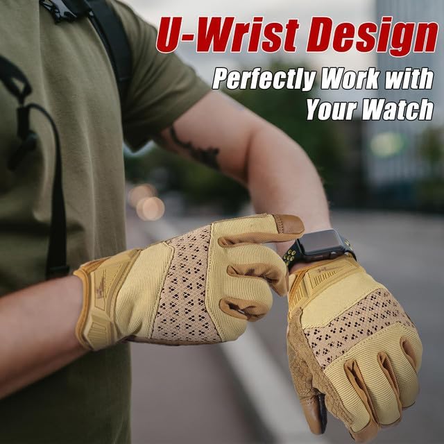 Grip Work Gloves for Women Men, Safety Utility Yard Working Gloves, Flexible Touch Screen Mechanics Gloves