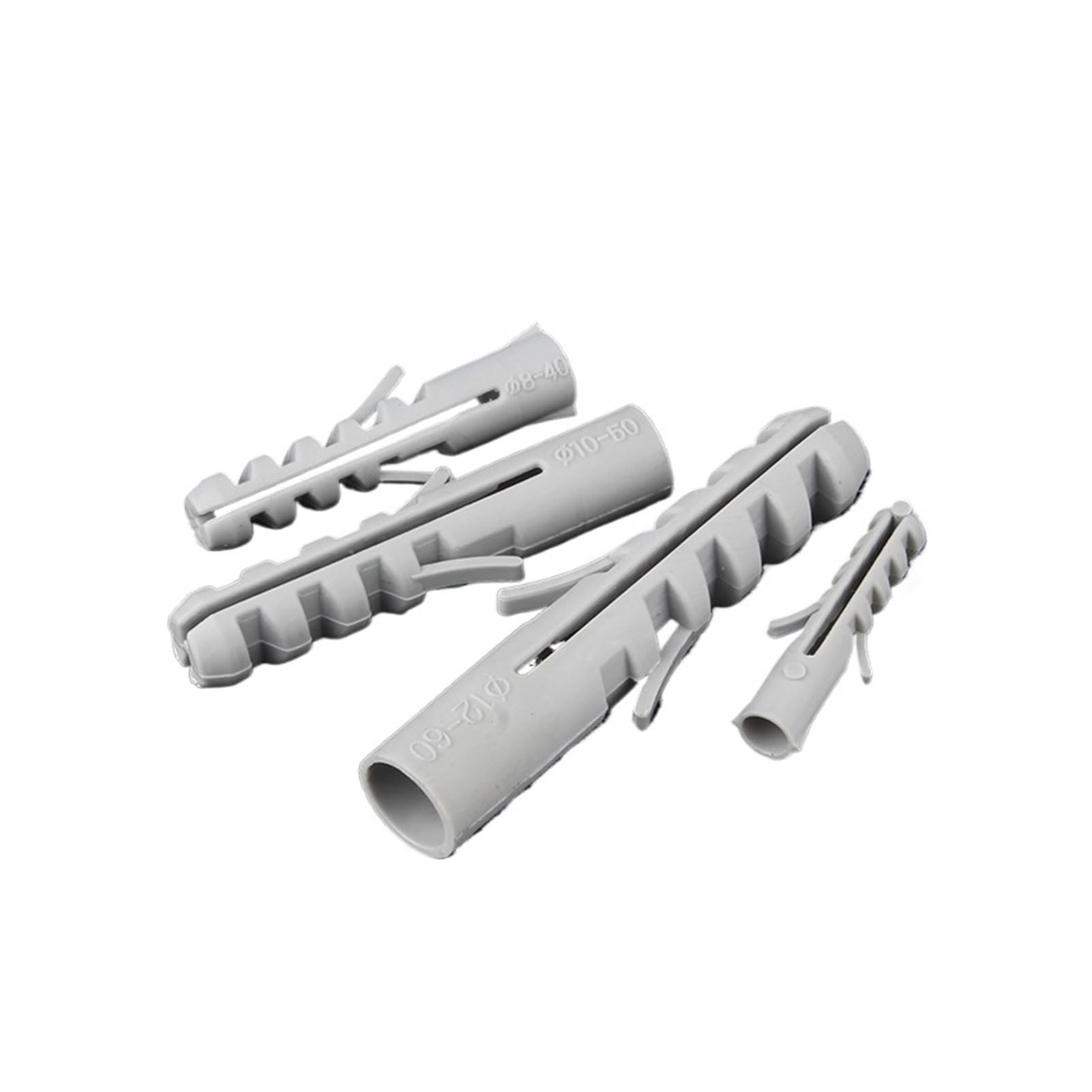 Tornillos de expansión de plástico Anclajes de Expansión Plástico M4-M14 Multicolor 100-200 Uds(White M8 X 40mm,200Pcs)