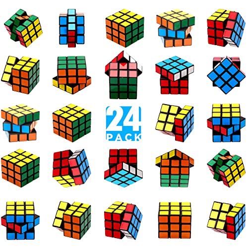 24er-Set Mini-Würfel, 3×3×3 Puzzlewürfel (1,18 Zoll), Stressabbau-Spielzeug, Party-Mitgebsel, Geburtstagsgeschenke, Partyzubehör für Jungen und Mädchen, Osternest-Füllungen