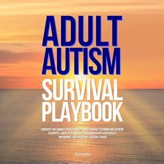 Diseño de la portada del título Adult Autism Survival Playbook