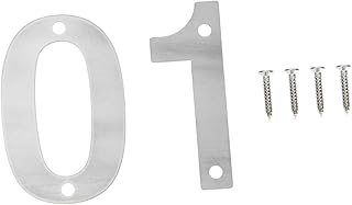 OSALADI 1 Set Stainless Steel Mailbox Number Letter Sticker Front Door Decor Home Decoration Door Number Sign Stainless Steel House Number Door Numbers Punches House Number Address Number