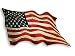 Waving VINTAGE American Flag Sticker (USA US old america)