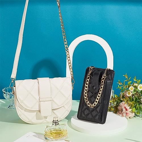 PH PandaHall 2pcs 12 Inch Golden Purse Strap Extender Gold Belt Chain Flat Bag Chain Straps for Handbags Clutches Purse Extended Crossbody Bags Decorations DIY Wallet - Image 4