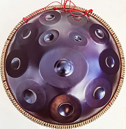 Handpan Drums en Re menor, 12 Notas, Tambor de Acero de 22" para Producción Profesional de Audio
