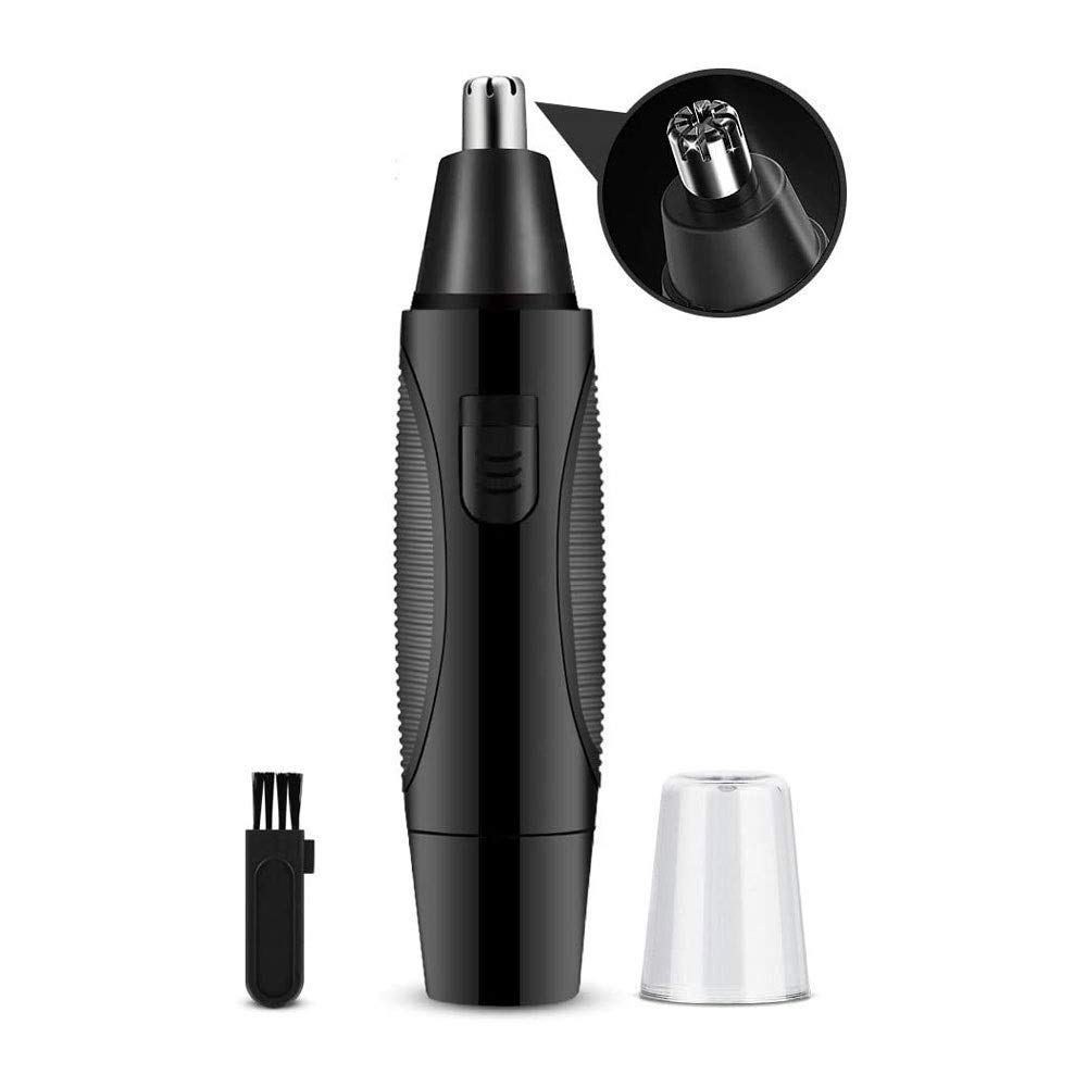 Rasatore per peli del Naso, Rifinitore for Orecchie, Naso e Sopracciglia – indolore for Uomo Donna, a Batteria, Kit rifinitore for peli del, Nero