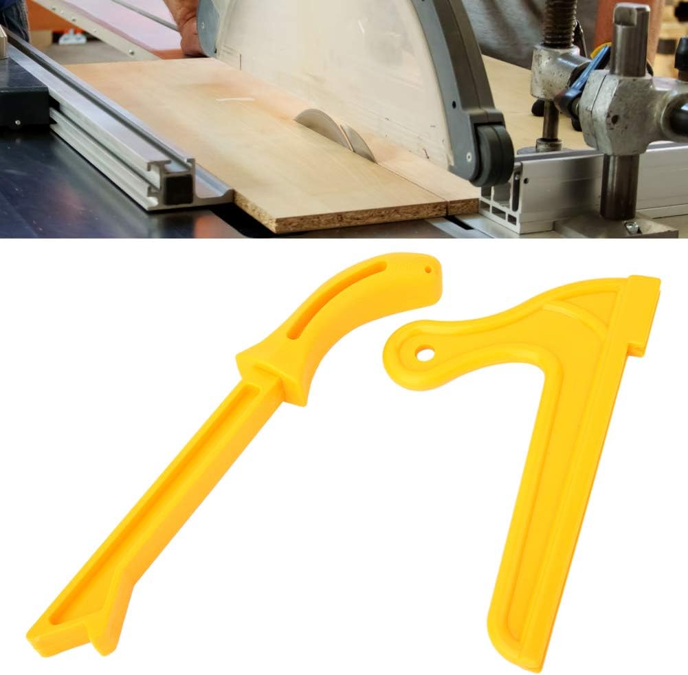 2pcs Safety Push Stick, Yellow Plastic 2in1 Wood Saw Push Stick