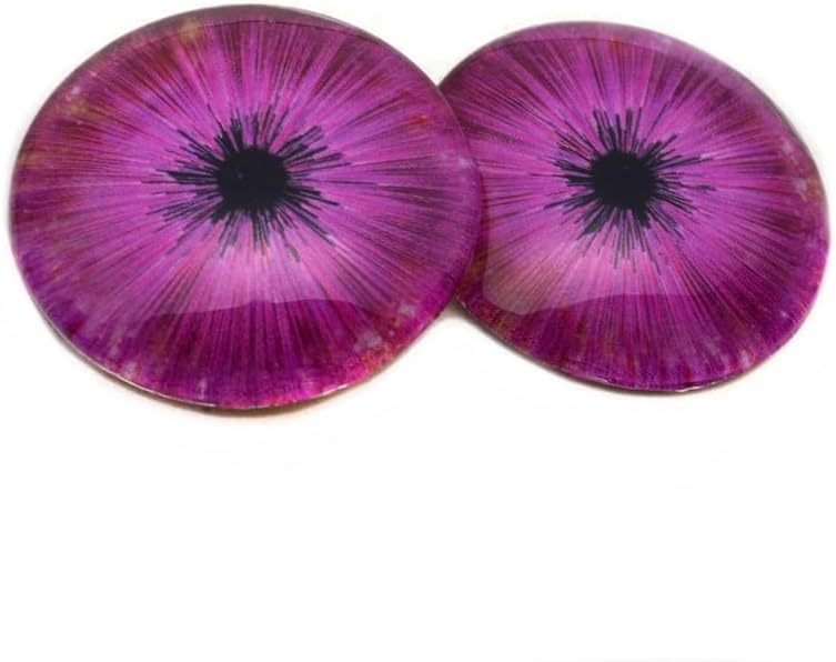Punk Pink Burst Eyes 6mm to 60mm Technology Fantastic Jewelry Making Art Doll Parts Taxidermy Sculpture Flatback Domed Cabochons (60mm)