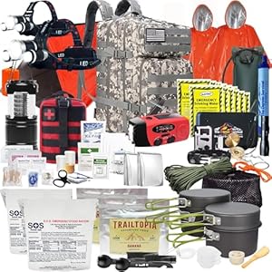 Denver: Premium 72 Hour Survival Backpack with Supplies - 2024 Model Bug Out Bag Backpack - Upgraded Go Bag Emergency Backpack w/Complete Tactical Survival Kit - Bug Out Bag Survival Kit for 2 (Camo)