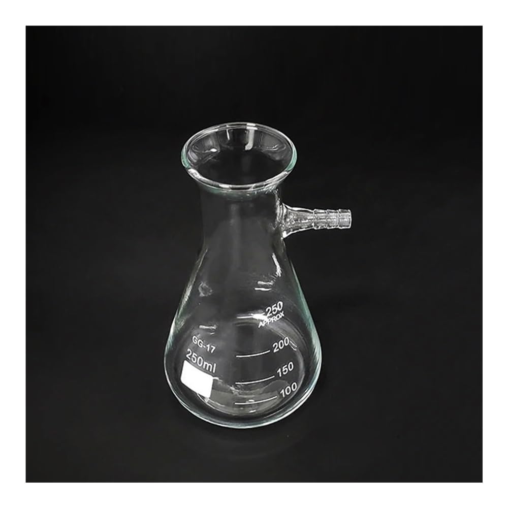 Fiole à filtration à large bec graduée, capacité 250 ml, fiole triangulaire avec tubes, flacon filtrant