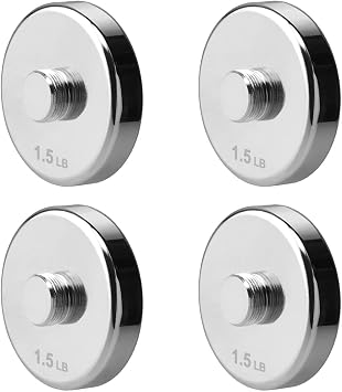 Northdeer Weight Plates for Steel Dumbbells 4 Pieces | 0.5lb 1.5lb 2.5lb 3lb 5lb 7.5lb Standard-Finish