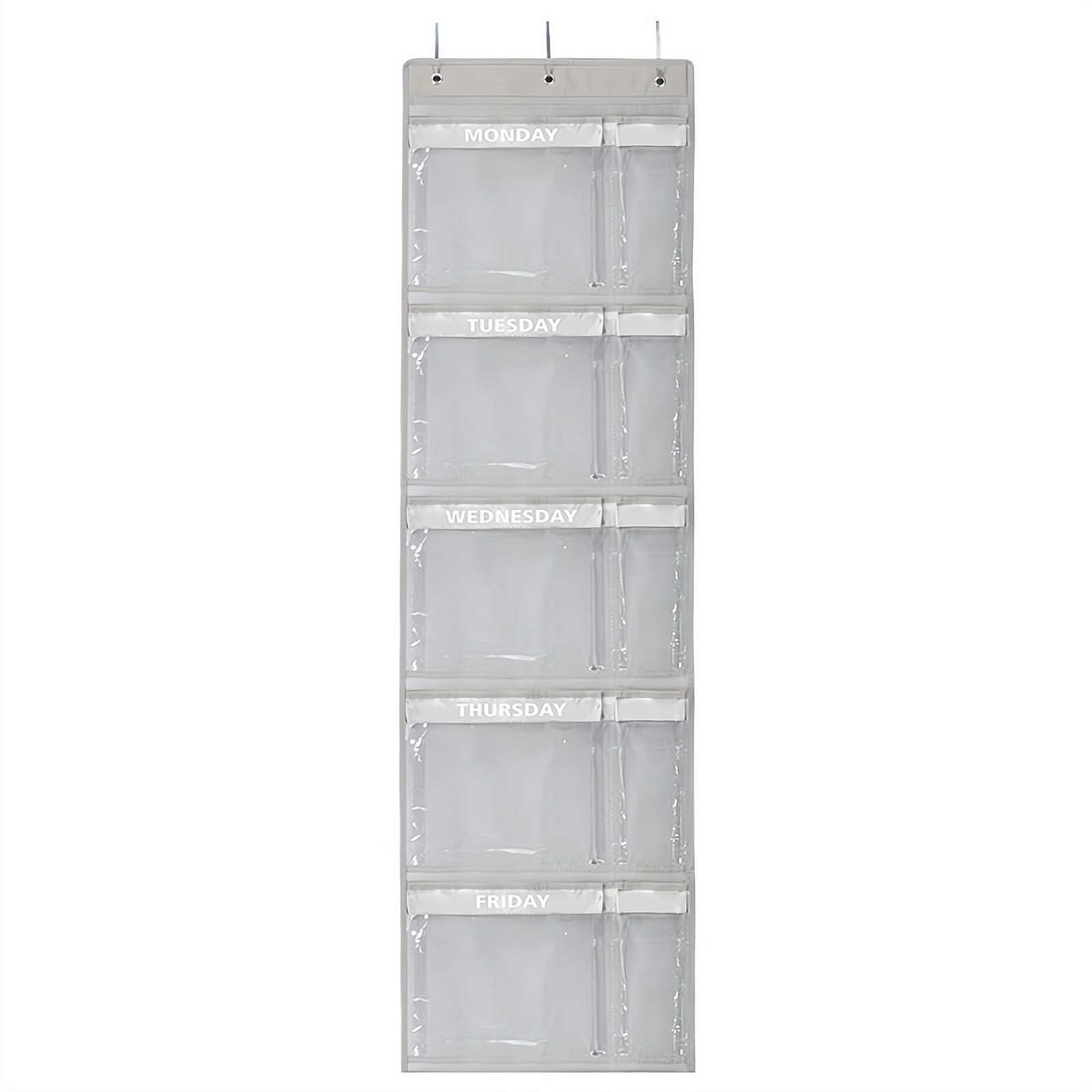 Cikiki Day of Week Clothing Organizer Monday to Friday School Clothes Organizer for Kids Weekly Hanging Closet Organizer