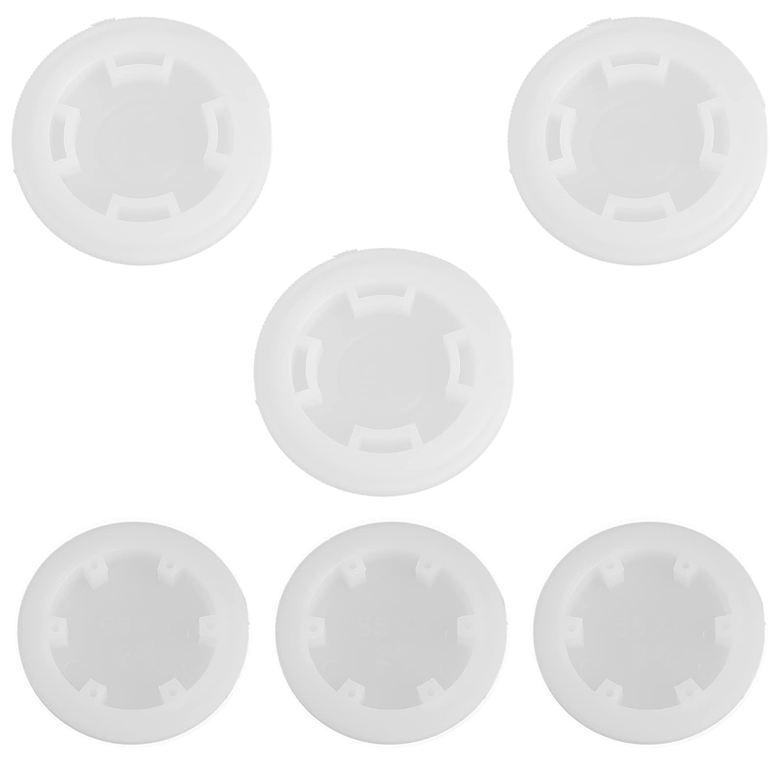 6PCS 200L Bung Cap, 3 PCS 59mm Fine Thread and 3 PCS 55mm Coarse Thread Poly Buttress Drum Bung for Plastic Drum