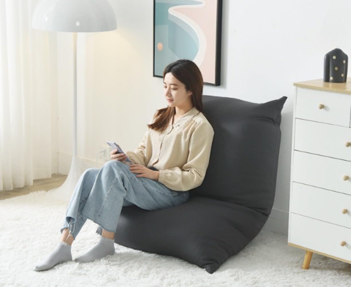 大型ビーンバッグソファクッション 南部スタイル 布張り 詰め物なし 取り外し可能 洗濯可能 寝室 バルコニー リラクゼーションエリア