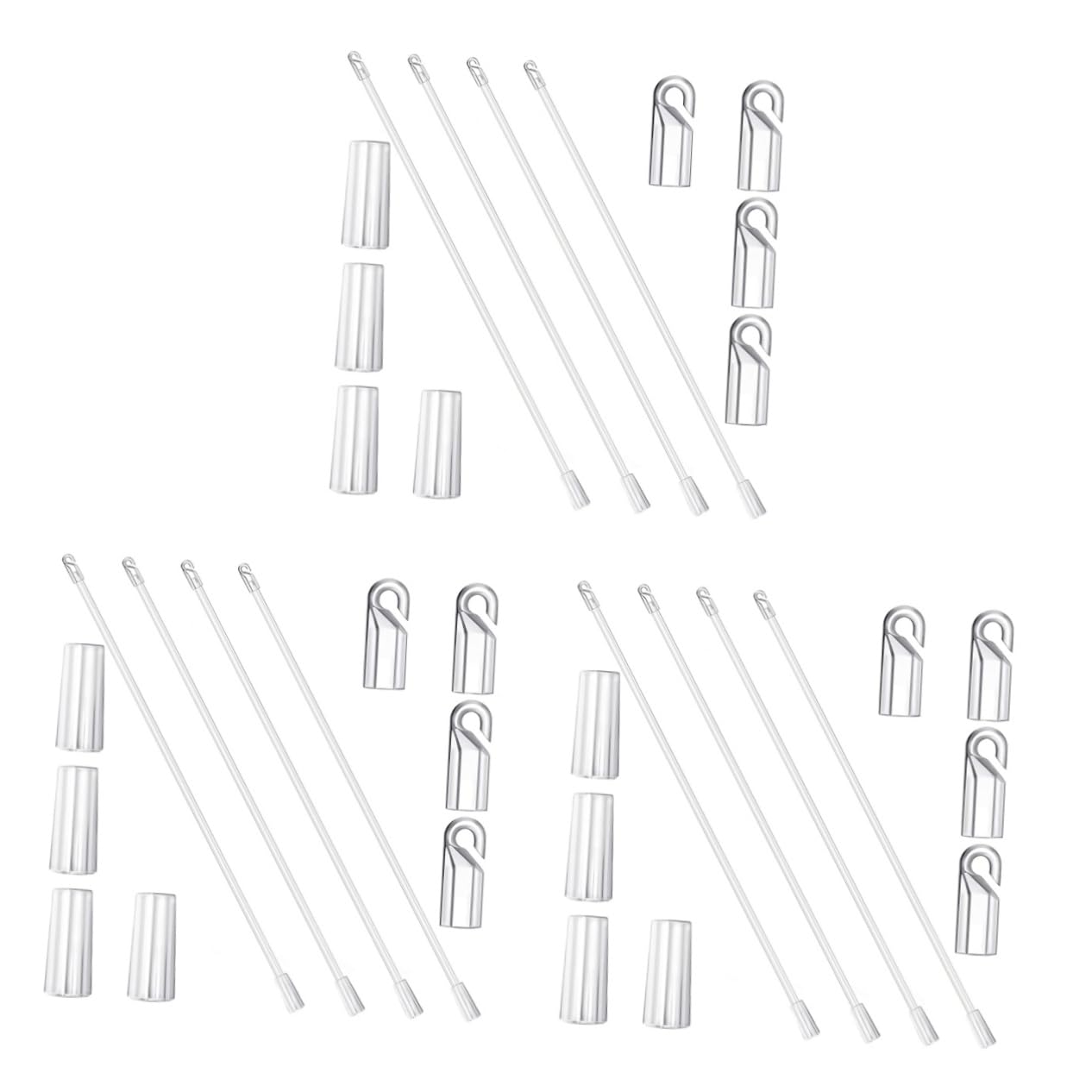 Warmhm12 Pcs Venetian Blind Rod Vertical Blinds Replacement Parts Rv Blinds Zebra Blinds Vertical Blinds for Windows Blind Opener Stick Door Blinds Plastic Handle Bar White With Hook