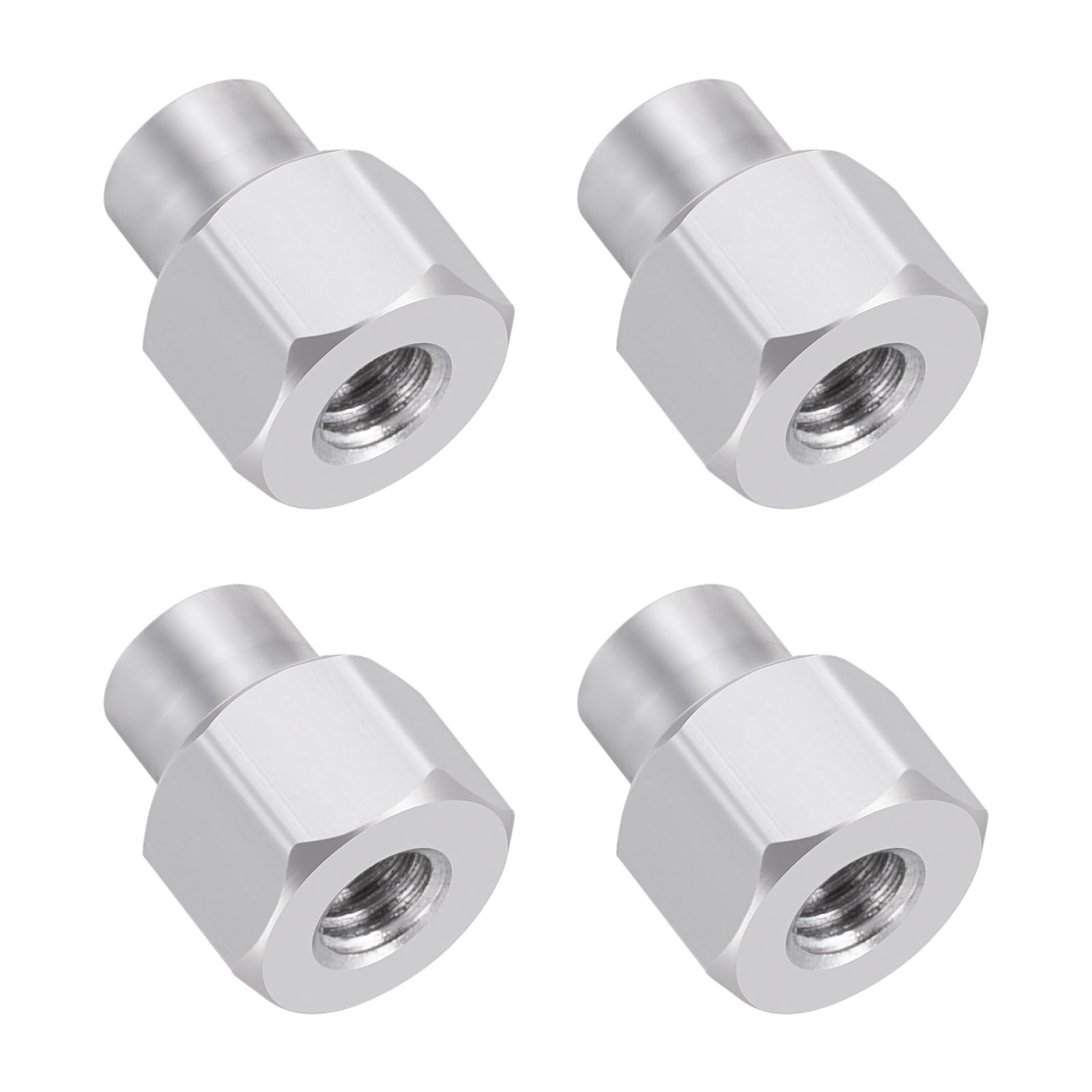 Runup Edelstahl M2 Lange Radmuttern – 2mm, 3mm, 5mm Längen, Für 1/24 RC Crawler AX24 SCX24, 4 Stück, Rostfrei & Präzise
