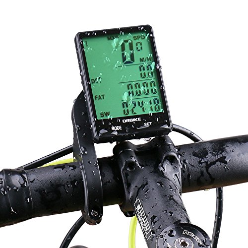 Hiland Bicycle Computer Wireless Cycling Odometer Speedmeter for Mountain MTB Road Bike with Waterproof Large LCD Backlight Display