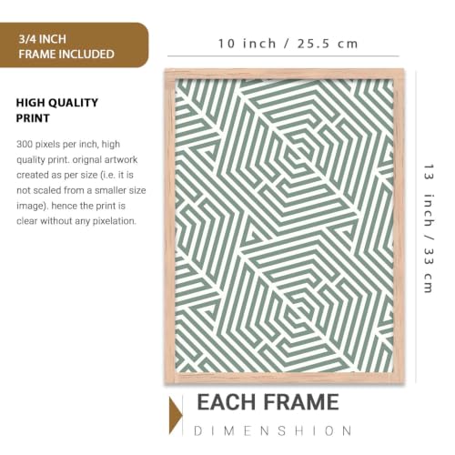 Image of HOTHOUSE Modern Art Home Decoration Pattern Paintings With Frame For Living Room Bed Room Hotel Wall Decor Digital Reprint Set of 3 (10X13 inch)