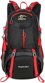 Hiking backpack 75L - Hiking backpack with waterproof rain shield - suitable for hiking, travel and camping, Picture color 1