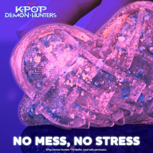Image of Netflix Kpop Demon Hunters HUNTR /X Purple Gelli Gels - Slow-Flow Glitter Squishy Sensory Toy, Sugar Squish Stress Fidget for Kids & Teens