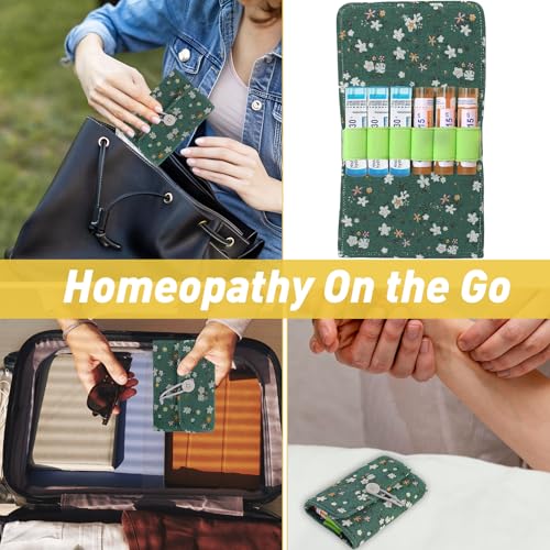 Image of Klawdsky Homeopathic Storage Case Homeopathic Carrying Case Box Foldable Homeopathic Bag Homeopathic Organizer for 6 Tubes Homeopathy at Home Travel Kit - Without Tubes