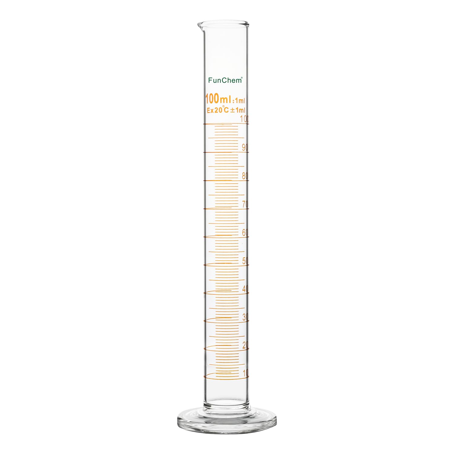Probeta graduada de vidrio de borosilicato 100 ml con boquilla