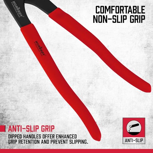 Image of HORUSDY 12 inch Adjustable Oil Filter Pliers, Adjustable Oil Filter Wrench Removal Tool (Red)