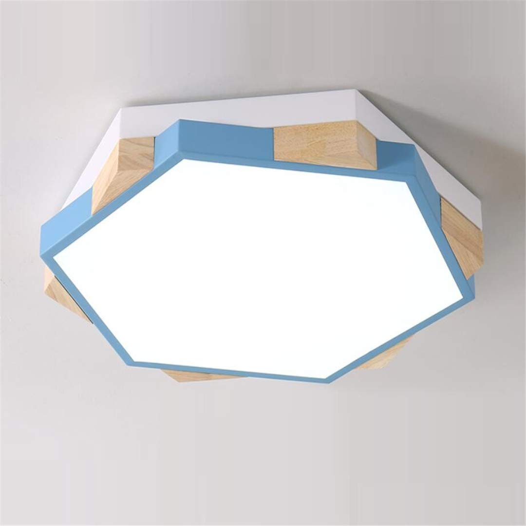 Lampa sufitowa niebieska lampa do pokoju dziecięcego prosta kreatywna lampa do pokoju chłopca i dziewczynki osobowość geometryczne wielokąt małe lampy sufitowe w mieszkaniu