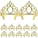12 Pieces Princess Crowns for Girls Kids Princess Crowns and Tiaras Dress up Costume Party Favor Accessories Gold Tiaras for Little Girls for Kids Wedding Prom Birthday Party
