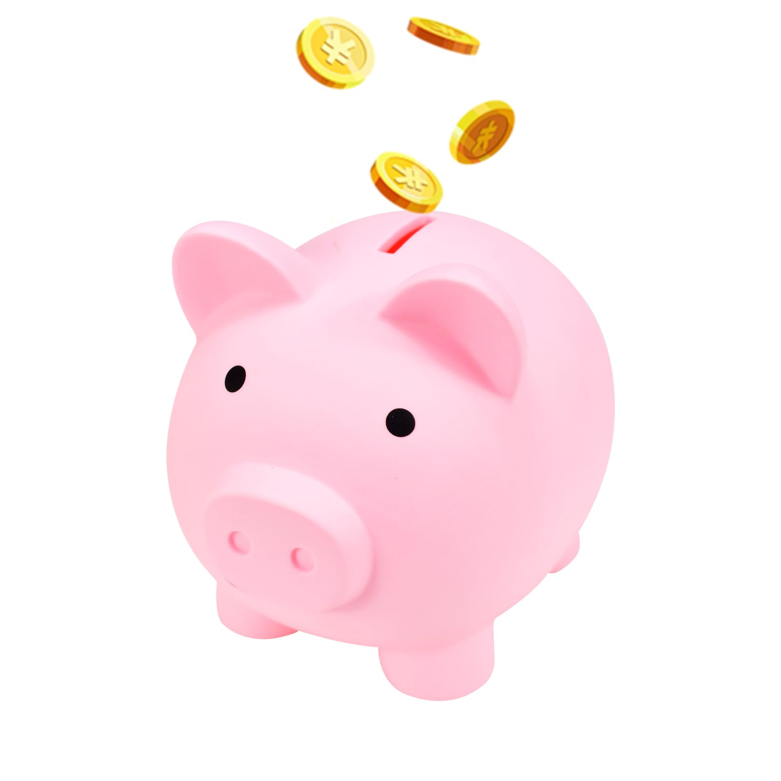 Suliper Cute Piggy Bank for Kids, Unbreakable Plastic Money Bank, Pig Money Box Coin Bank for Cash, Large Size Decoration Saving Jar, Ideal Christmas,