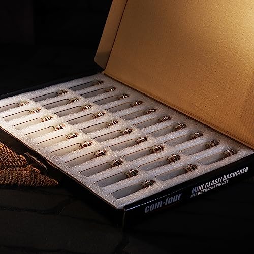 com-four® 30x Kleine Glasflaschen mit Korken 10ml, Gewürzgläser Set – Ansicht 9