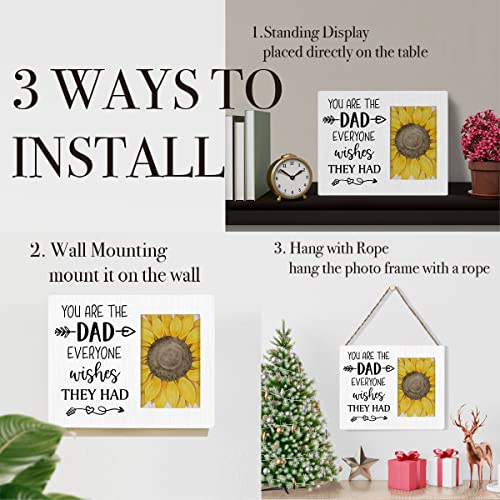HOIJAUMAI Rustic Wooden Dad Photo Frame #TOP15