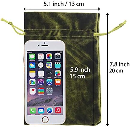 HRX Package Soft Velvet Gift Bags, 13x20 cm Velvet Drawstring Pouches for Tarot Rune Jewelry Crystal 4 Pack