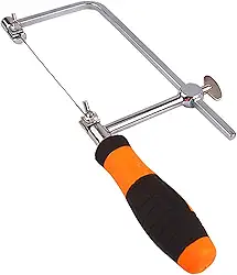 Serra manual de metal resistente para carpintaria, corte rápido, antiderrapante, conjunto de 5 lâminas de substituição, para marcenaria, joias, plástico, metal, madeira, artesanato, fabricação