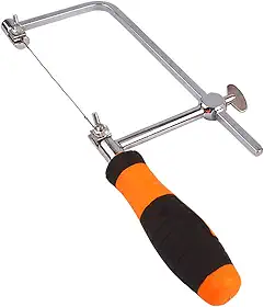 Serra manual de metal resistente para carpintaria, corte rápido, antiderrapante, conjunto de 5 lâminas de substituição, para marcenaria, joias, plástico, metal, madeira, artesanato, fabricação