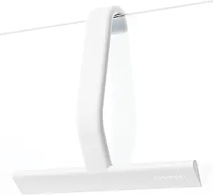 JustHang Shower Squeegee for Glass Doors, All-One-Piece Silicone with Built-in Hook Design for Easy Hanging and Cleaning, 10 Inch White