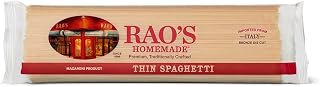Rao's Homemade Thin Spaghetti Pasta 16oz - Imported Italian Bronze Die-Cut, Al Dente Texture & Sauce-Grabbing Grooves