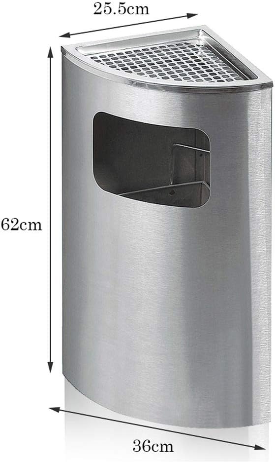 Waste Bins,Rrubbish Bin Outdoor Trash Can Fashion Fan-Shaped Trash Can Multi-Function Trash Can Mall Hotel Office Heavy Trash Can/Black/a