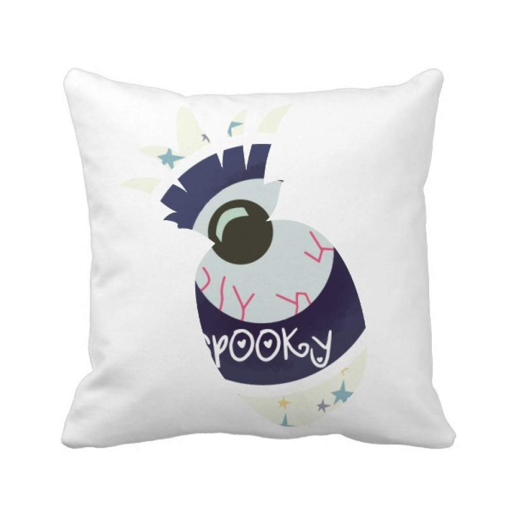 Housse de coussin Halloween motif ananas et globes oculaires réalistes 45x45